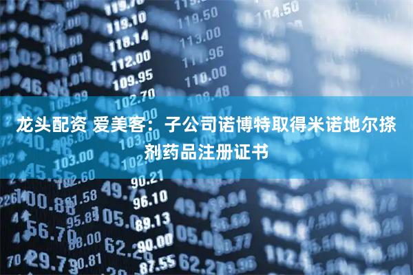 龙头配资 爱美客:子公司诺博特取得米诺地尔搽剂药品注册证书